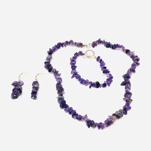 Amethyst beaded 3 piece set - Picture 2 of 8